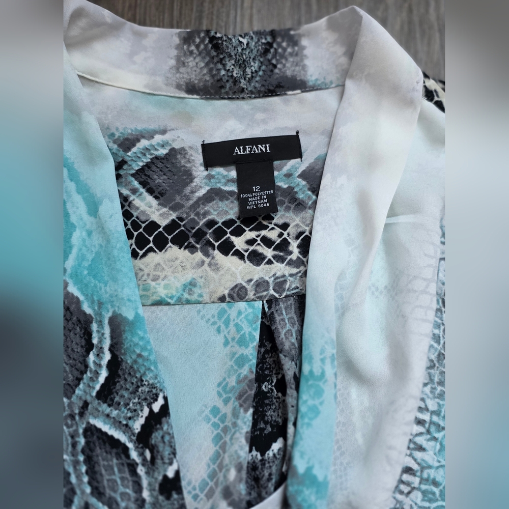Alfani wrap python print blouse - image 5